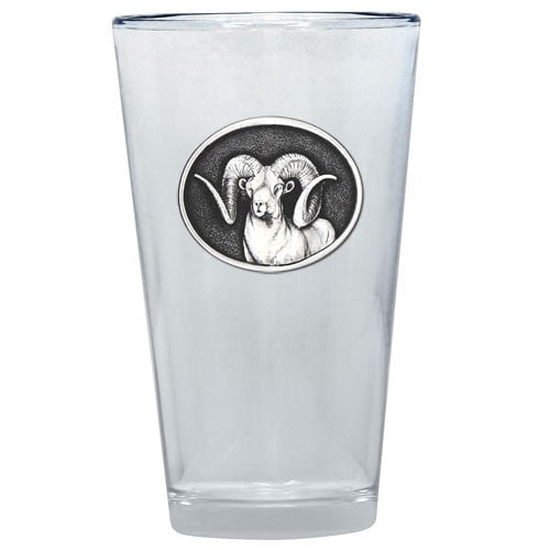 Chadwick Ram Pint Glass by Heritage Metalworks