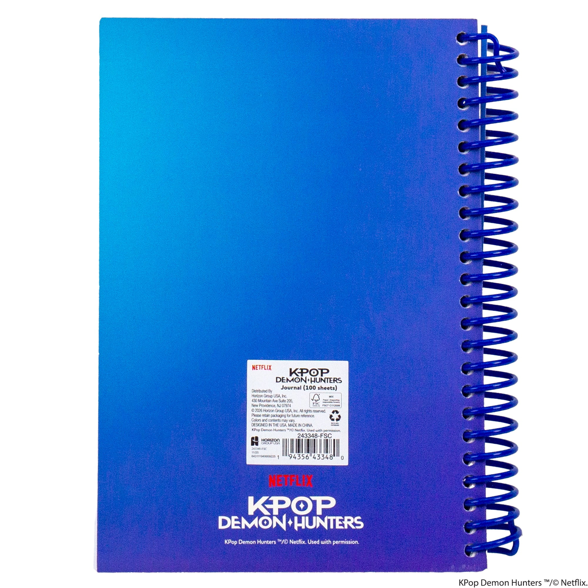 Netflix KPop Demon Hunters™ Spiral Bound Journal, Derpy Edition, 100 Lined Pages