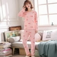 thumbnail image 4 of Women's Pajama Set Long Sleeve Sleepwear Cotton Nightwear Soft Pjs Lounge Sets, 4 of 5
