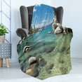 thumbnail image 4 of Lake Forest Soft Flannel Fleece Throw Blanket, Lake Tahoe Beach Fascinating View Water Stones American Scenery Water Sports, Cozy Plush for Indoor and Outdoor Use, 50" x 70", Multicolor, by Ambesonne, 4 of 5