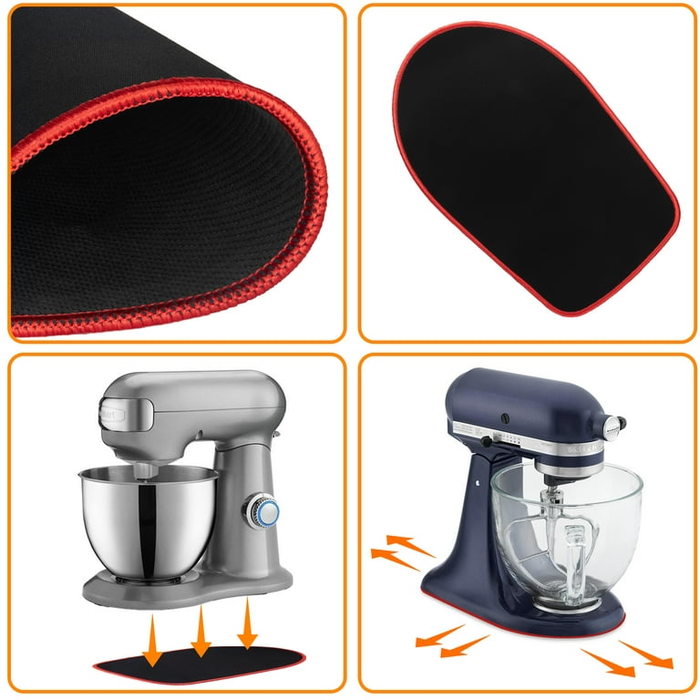 Sliding Mat for Kitchen Aid 4.5-5 qt Tilt-Head Stand Mixer,Mixer Mover Slider Mat Pad with 4 Pack Cord Organizers for Appliances,Heat Resistant Mat