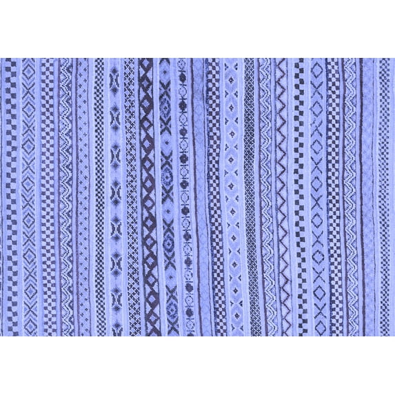 Ahgly Company Machine Washable Indoor Rectangle Solid Blue Modern Area Rugs, 2' x 5'