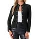 thumbnail image 1 of Blazers Abiertos Chic Inspire para Mujer, Chaqueta de Oficina de Manga Larga Casual con Botones, Color Negro, 1 of 6