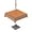 White Orange, variant on Beige Geometric Outdoor Tablecloth with Umbrella Hole, Brown Greek Key Design Burlap Modern Art Waterproof Outdoor Table Cover, Patio Tablecloths for Party Picnic Camping, Rectangle 52"x70"