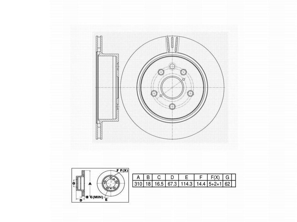 Winstop Brake Rotor, Rear WS245179, Lexus GS350 2011-2007