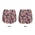 thumbnail image 3 of Balery Skull rock music record Pattern Women's Running Shorts with Liner 2 Pockets Elastic Workout Athletic Gym Yoga Shorts-Large, 3 of 7