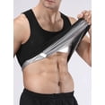 thumbnail image 4 of Men's Sauna Suit Shirt - Heat Trapping Sweat Compression Vest, Shapewear Top, Gym Exercise Versatile Shaper Waist Trainer Silver L, 4 of 5