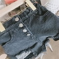 thumbnail image 2 of WIBACKER 3-9T Kid Girl's Denim Shorts Ripped Frayed Raw Hem Jeans Summer Shorty Shorts, 2 of 7