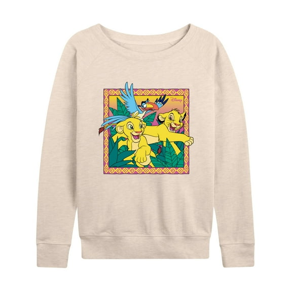 Disney - The Lion King - Simba Nala Zazu - Women's Lightweight French Terry Long Sleeve Shirt
