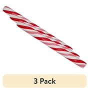 (3 pack) Atkinson Candy, Gluten Free, Dye Free, Red and White Holiday Peppermint Stick, 1 Count