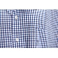 thumbnail image 3 of Men's Button Down Plaid Checkered Short Sleeve Regular Fit Casual Dress Shirt (Blue, 5XL), 3 of 3