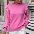 thumbnail image 1 of Qertyioot Pull pour Printemps 2024 Mode Décontractée pour Femmes Manches Longues Col Rond, 1 of 7