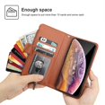 thumbnail image 4 of Funda tipo cartera para iPhone X/XS con cordón y tarjetero de piel sintética, 4 of 5