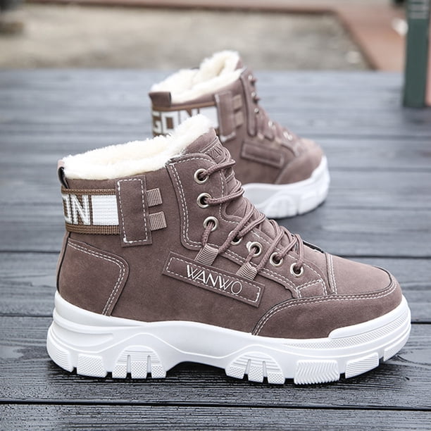 Botines Cálidos Botas de plataforma de tobillo para mujer, botas cómodas para la nieve de invierno, calzado de moda para mujer DQrwqpou Tenis De Mujer Tenis De Hombre