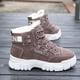 thumbnail image 1 of Botines Cálidos Botas de plataforma de tobillo para mujer, botas cómodas para la nieve de invierno, calzado de moda para mujer DQrwqpou Tenis De Mujer Tenis De Hombre, 1 of 8
