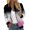 Pink, variant on Lisingtool Winter Coats for Women Coat for Womens Suitable Daily Jackets Lightweight Zip up Jacket Floral Print Coat Stand Collar Short Sports Outwear Womens Tops Blue