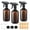 Amber, variant on Armscye 3 Pack Amber Spray Bottles Empty, 16.9 Oz Plastic Spray Bottle for Cleaning, Adjustable Nozzle Squirt Bottle for Plants Hair, Refillable Spray Container with Free Measuring Cup and Stickers