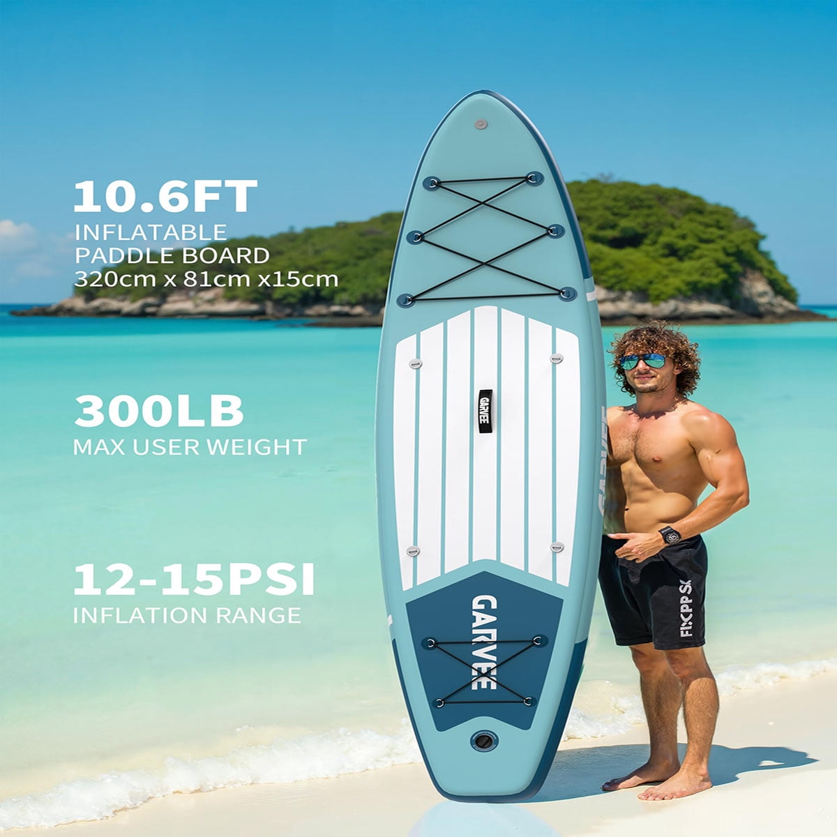 Danolapsi Inflatable Stand Up Paddle Board, 10'6"/11' Paddle Boards with Premium Accessories, Non-Slip EVA Deck, Ultra-Light Carry Bag Pump, SUP for Youth & Adults of All Skill Levels