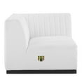 thumbnail image 2 of Modway Conjure Modern Channel Tufted Fabric Right Corner Chair in White, 2 of 5