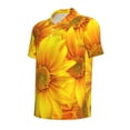 thumbnail image 2 of Balery 3D Sunflowers Printed Men’s Short Sleeve Polo Shirt, Midweight Men's Shirt,Golf Polo shirts -4X-Large, 2 of 9