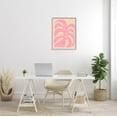 thumbnail image 2 of Stupell Industries Pink Tropical Leaf Shape Graphic Art Gray Framed Art Print Wall Art, Design by Birgit Maria Kiennast, 2 of 7