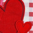 thumbnail image 3 of Valentine Hearts and Checks Flag 2 Sided House Banner, 3 of 4