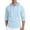 Light Blue, variant on Men's Cotton Linen Hooded Henley Shirt, Casual Loose Fit Adjustable Drawstring Long Sleeve Tops for Men, Spring Fall Daily Wear Shirts S-3XL