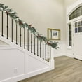 thumbnail image 6 of Artificial Christmas Garland 6.5Ft - Realistic Flocked Pine Greenery for Stair Railing, Mantel, Fireplace, Front Door, Holiday Party Decor with Green Cones, 6 of 6