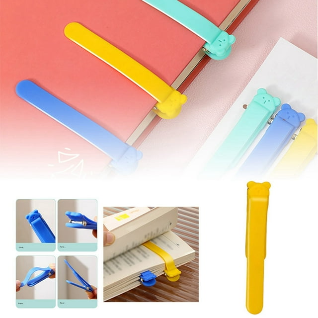 Signet Automatique en Silicone pour les Amateurs de Livres Durable Facile à Utiliser Coloré