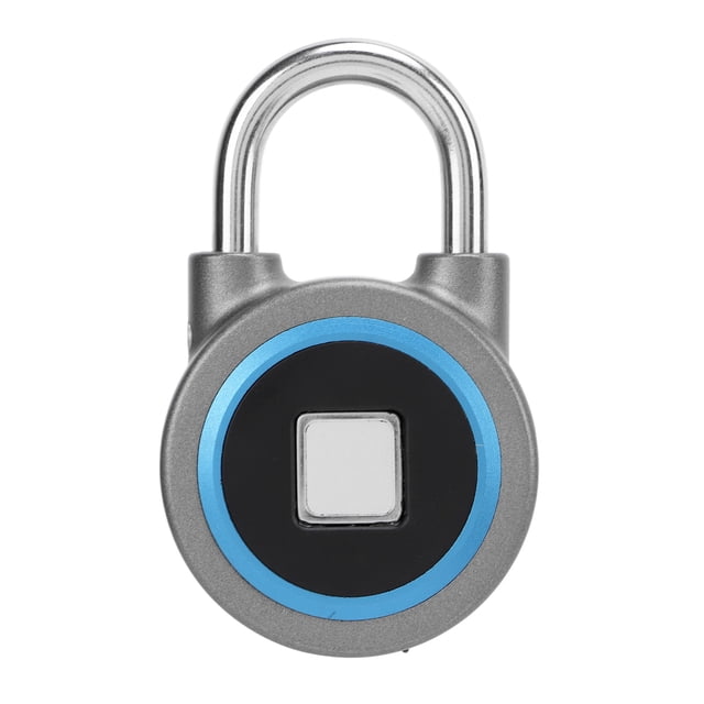 Electronic Lock, Waterproof Dustproof Fingerprint 20 Sets Fingerprints USB Charging With USB Cable QR Code Card For Luggage For Safes Grey,Blue