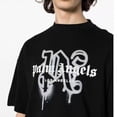 thumbnail image 3 of Camiseta de manga corta con estampado de letras de la marca Palm American, camiseta con estampado de grafiti limitada de Angels cityBlanco Azul, 3 of 5