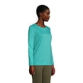 thumbnail image 2 of Lands' End Women's Relaxed Supima Cotton Long Sleeve Crewneck T-Shirt, 2 of 3