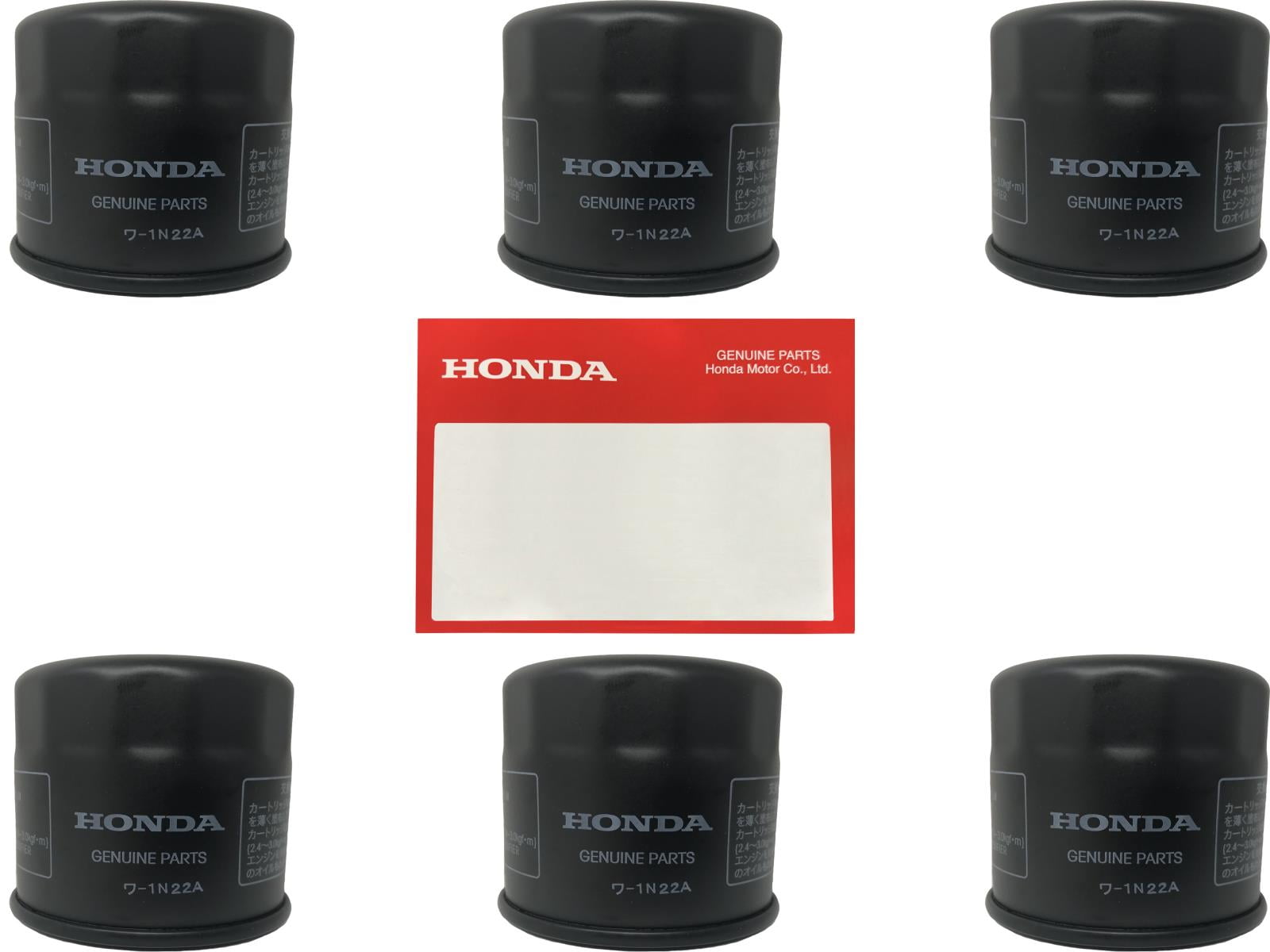 6 Pack Honda OEM Oil Filter 15410MFJD02 replaces (15410MFJD01