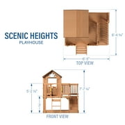 Backyard Discovery Scenic Heights Cedar Wooden Elevated Playhouse, Play Kitchen, Deck