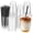 Clear, variant on 100 Set 16oz Plastic Cups with Lids and Straws, Disposable Blue Clear Iced Coffee Cup with Lid, Round Bottom Plastic To Go Cups for Cold Drinks Slushie Smoothie Soda Bar Party Shop Supplies