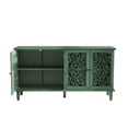 thumbnail image 7 of GZXS Vintage 59.84-Inch Buffet Sideboard in Antique Green, Wooden Media Console Cabinet with 4 Carved Doors & Adjustable Storage Shelves, Fits 65"+ TVs, for Dining or Living Room, 7 of 7