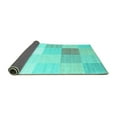 thumbnail image 2 of Ahgly Company Indoor Rectangle Abstract Turquoise Blue Contemporary Area Rugs, 3' x 5', 2 of 4