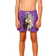 thumbnail image 6 of Kids Boys Pull-on Shorts Elastic Waist Lightweight Surprised Owl Print Bottoms for School Summer Daily Outfits, 5T-14Y, 6 of 9