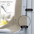 thumbnail image 4 of ZOPZO Faux Linen 100% Blackout Curtains, Light Blue, 52W x 72L Inch, 2 Panels，Thermal Insulated Drapes for Bedroom, 4 of 6