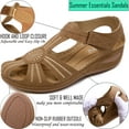 thumbnail image 4 of SWQZVT Ladies Platform Comfortable Casual Sandals Closed Toe Sandals for Women Brown Sexy Sandals for Women Size 8.5, 4 of 7