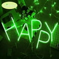 thumbnail image 2 of LINLIN Neon Sign, Letter Neon Signs Neon Alphabet Light Light Up LED Letters Lights Light Up Marquee Letters Lights Battery USB Green, 2 of 4
