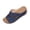 Navy, variant on Women Wedge Slide Sandals Star Cutout Embroidered Shoes Comfortable For Casual Home Travel Daily Outdoor Activities