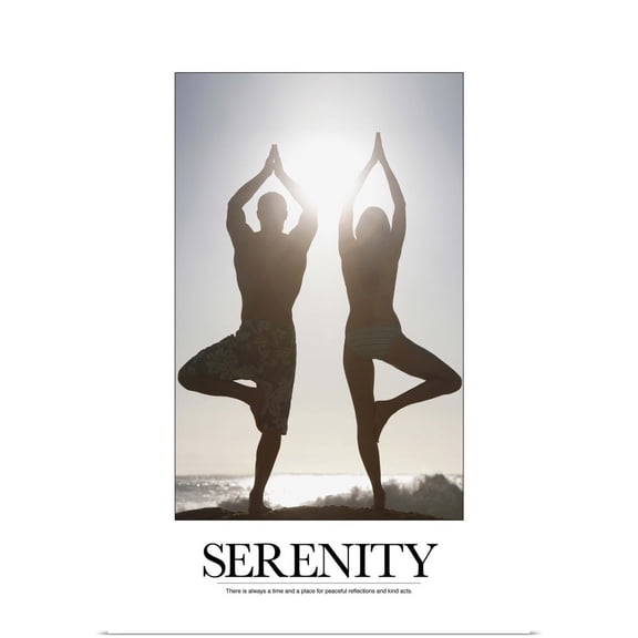 Great BIG Canvas | Rolled Kate Lillyson Poster Print entitled Inspirational Poster: A happy life consists in tranquility of mind