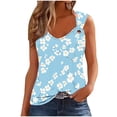 thumbnail image 2 of Qzwdhjm Womens Tank Tops Eyelet O Ring Strap Tanks Boho Scoop Neck Tunics Sleeveless Loose Fit Tees Summer Holidays Shirts, 2 of 5