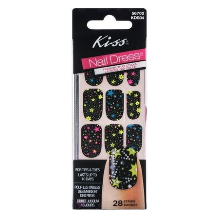 Kiss Nail Dress for Tips & Toes Strips Peplum - 28 CT