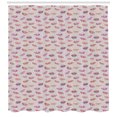 thumbnail image 3 of Ambesonne Feminine Shower Curtain, Abstract Lipstick Lips, 69"Wx75"L, Pale Mauve Multicolor, 3 of 3