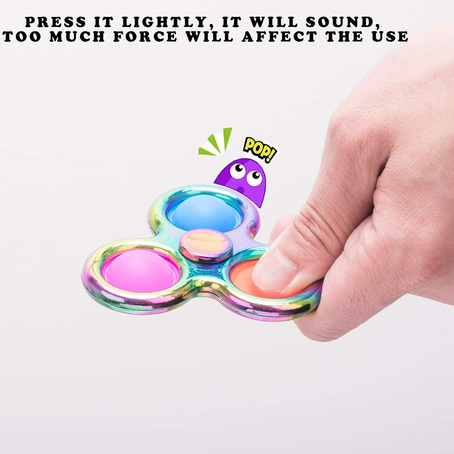 Takegrow Simple Dimple Fidget Toys Fidget Spinners Stress Relief Hand Spinners 1PC Spinner Silicone Push Pop Bubble Sensory Fidget Toy Fidget Popper Decompression Simple Sensory Toys for kids Adults 