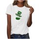 thumbnail image 1 of Mujeres Manga Corta de Verano Tops Impreso Sudadera Casual, Cuello Redondo Blusa Ligera para la Primavera Y el Verano, 1 of 4