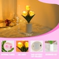 thumbnail image 2 of Artificial Pink Tulip Flower Lamp, LED Decorative Light with White Pot, Battery Powered for Bedroom Living Room, Gifts for Women Mom Grandma Girlfriend on Birthday Christmas Valentines Mothers Day, 2 of 13