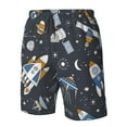 thumbnail image 5 of Disketp Men'S Swim Trunks Hawaiian Breathable Surf Beach Swimsuits Mesh Lining Beach Shorts With Pockets-Space Cars, 5 of 9